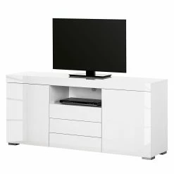 Fredriks Buffet Roomconcept (avec éclairage LED) - Blanc brillant