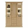 Ridgevalley Armoire vitrine Breddin II - Pin massif - Avec éclairage