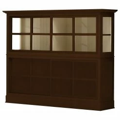 Maison Belfort Buffet haut Azjana - Pin marron / Pin crème