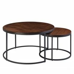 Ars manufacti Tables basses Marias (lot de 2) - Noyer / Noir