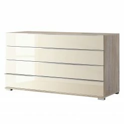 Wiemann Buffet Loft - Verre Magnolia / Imitation chêne truffier