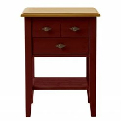 Maison Belfort Console Bergen I - Pin rouge / Pin coloris lessivé - Largeur : 58 cm