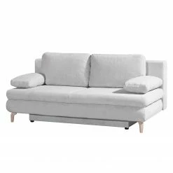 Mørteens Canapé convertible Seiling - Tissu structuré - Gris clair