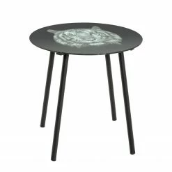 Red Living Bout de canapé Stajk II - Verre / Acier - Noir