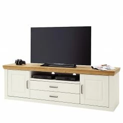 Ridgevalley Meuble TV Arez - Pin blanc / Chêne - Largeur : 198 cm