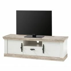 Ridgevalley Meuble TV Lewk II - Imitation pin blanc / Imitation pin