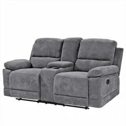 Loftscape Canapé relax Lixia (2 places) - Microfibre - Gris