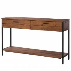 Ars manufacti Console Grasby - Pin massif / Métal - Pin / Noir