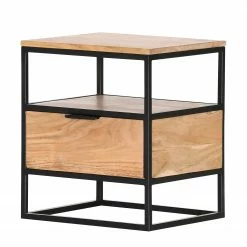 Red Living Bout de canapé Mello - Acacia massif - Acacia naturel / Noir