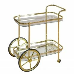 Jack & Alice Desserte Buddina I - Verre / Métal - Laiton