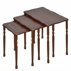 Ridgevalley Bouts de canapé Lutana (3 éléments) - Partiellement en noyer massif