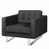 Fredriks Fauteuil Chelsea IV - Cuir - Cuir véritable Custo : Noir - Luge