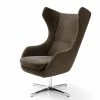 Loftscape Fauteuil Crawley - Microfibre - Marron foncé