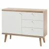 Norrwood Commode Gyland - Blanc matt / Imitation chêne Riviera