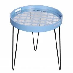 Kayoom Bout de canapé River - Métal - Bleu clair