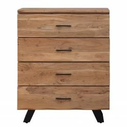 Ars Natura Commode Vardo - Acacia massif / Métal - Acacia / Noir