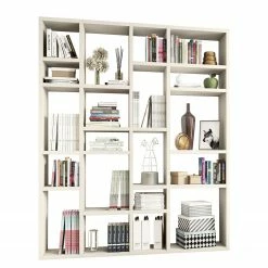 Loftscape Bibliothèque Emporior IV - Blanc crème - Largeur : 179 cm