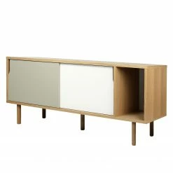 Temahome Buffet Noa I - Blanc / Gris minéral - Chêne