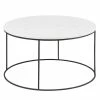 Norrwood Table basse Rocklea I - Marbre / Métal - Marbre blanc / Noir