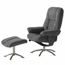 Fredriks Fauteuil relax La Para I - Microfibre - Gris