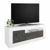 LC Spa Meuble TV Urbino - Gris foncé / Blanc