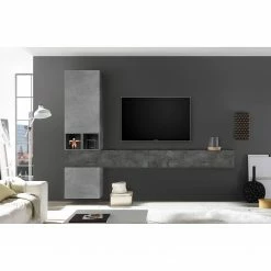 LC Spa Ensemble meubles TV Infinity III (7 él.) - Imitation béton / Graphite