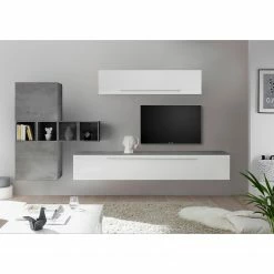 LC Spa Ensemble meubles TV Infinity VI (9 él.) - Blanc / Imitation béton