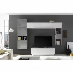 LC Spa Ensemble meubles TV Infinity VIII (8 él) - Blanc / Imitation béton