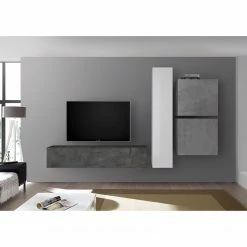 LC Spa Ensemble meubles TV Infinity I (4 élém.) - Imitation béton / Graphite