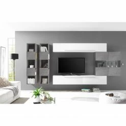 LC Spa Ensemble meubles TV Infinity IX (5 él.) - Blanc / Imitation béton