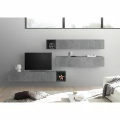 LC Spa Ensemble meubles TV Infinity II (5 él.) - Imitation béton / Graphite