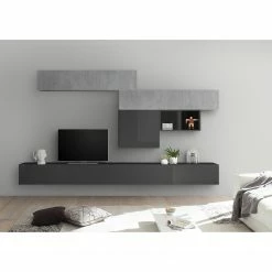 LC Spa Ensemble meubles TV Infinity IV (7 él.) - Imitation béton / Graphite