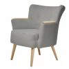 Mørteens Fauteuil Sayda I - Tissu structuré - Platine