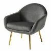 Jack & Alice Fauteuil Milawa - Velours - Gris