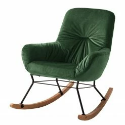 Mørteens Rocking chair Miles - Velours - Vieux vert