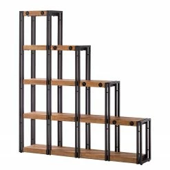 Ars manufacti Étagère Manchester - Acacia massif / Métal - Acacia / Anthracite