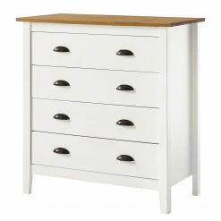 Maison Belfort Commode Rivery II - Pin massif - Blanc
