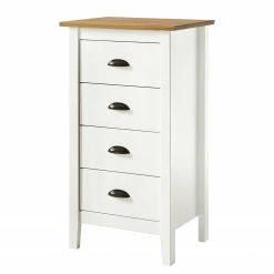 Maison Belfort Commode Rivery I - Pin massif - Blanc