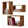 Ars Natura Étagère murale Anamur (lot de 3) - Duramen de hêtre