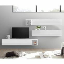 LC Spa Ensemble meubles TV Infinity II (5 él.) - Blanc brillant