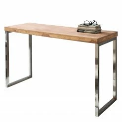 Naturoo Console Tolono - Acacia massif / Acier inoxydable - Acacia / Chrome