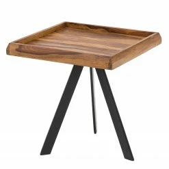 Red Living Bout de canapé Ardee I - Sheesham massif / Métal - Sheesham / Noir