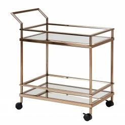 Jack & Alice Desserte Monamolin - Verre / Métal - Doré