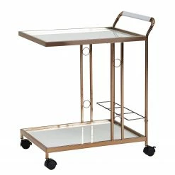 Jack & Alice Desserte Recess - Verre / Métal - Doré