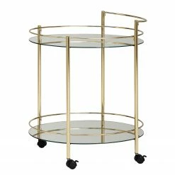 Jack & Alice Desserte Gowlan - Verre / Métal - Doré