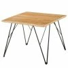 Loftscape Table basse Zavalla - Chêne à nœuds massif / Métal - Chêne à nœuds / Noir - Largeur : 60 cm