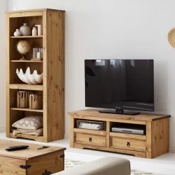 Maison Belfort Meubles TV Finca Rustica II (2 éléments) - Pin massif - Epicéa naturel