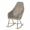 Mørteens Rocking chair Kumia I - Aspect cuir vieilli - Gris