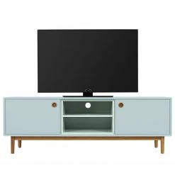 Tom Tailor Meuble TV Color Box - Partiellement en chêne massif - Bleu pastel