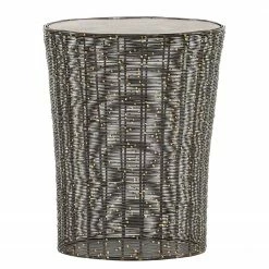 Jack & Alice Bout de canapé Crossett II - Aluminium / Fer / Laiton vieilli / Noir